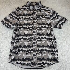 Alaskan Hardgear Shirt Mens Medium Gray‎ Black Mountain Camo Stretch Outdoor